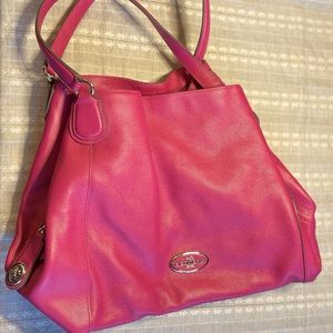 Coach Genuine Soft Leather Shoulder Tote Bag